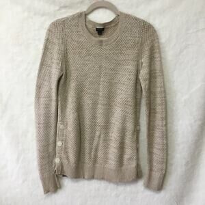 Ann Taylor Light Brown Side Button Sweater